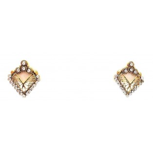 Golden Oxidized Women Earring Jhumka Jhumki Jewelry Drop PushBack Classy Gift 63
